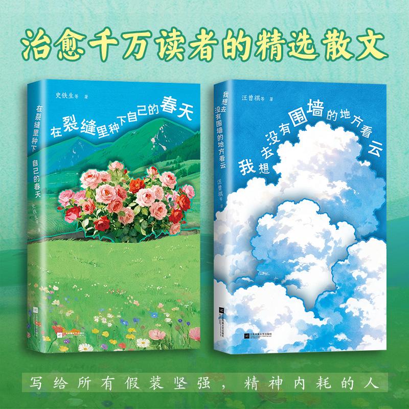 【可开票全新正版】自愈生长二书2册套装在裂缝里种下自己的春天+我想去没有围墙的地方看云江苏凤凰文艺出版社9787580809643汪曾