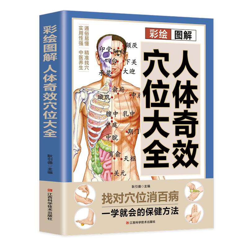【可开票全新正版】人体奇效穴位大全（彩绘图解）经络穴位按摩大全找穴不出错久按成良医百病食疗中医养生中老年养生中医精华黄帝