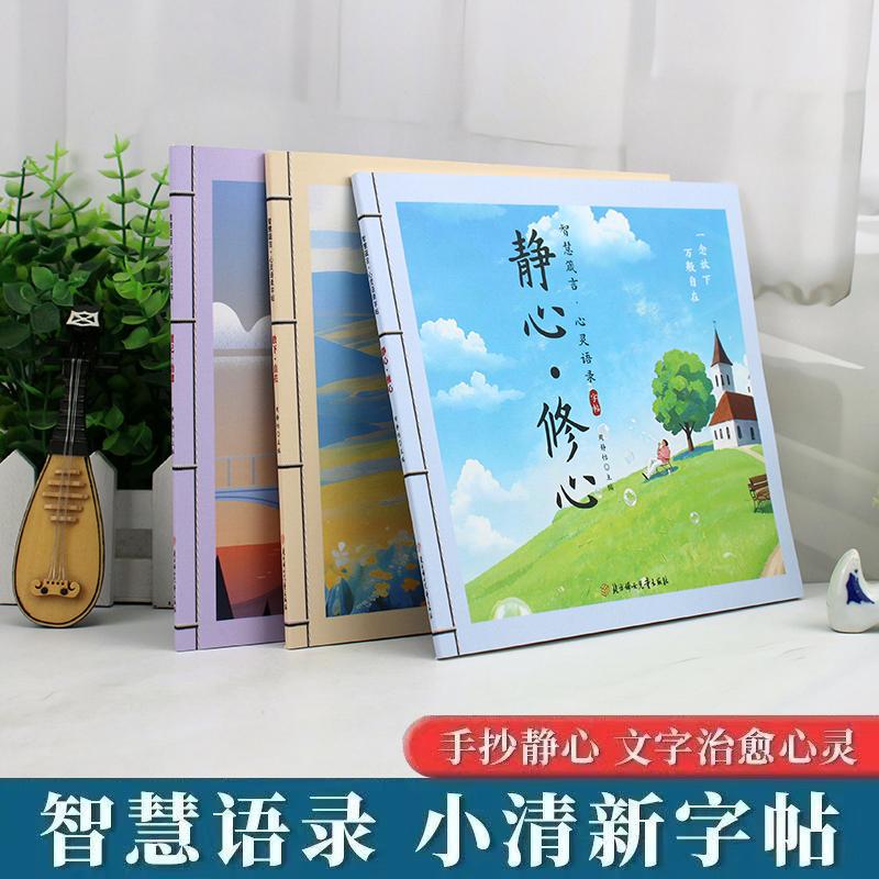 【可开票全新正版】成人练字帖【全3册】 2026新款智慧箴言心灵语录系列静心修身成人正能量 方正字迹张颢硬笔楷书北方妇女儿童出