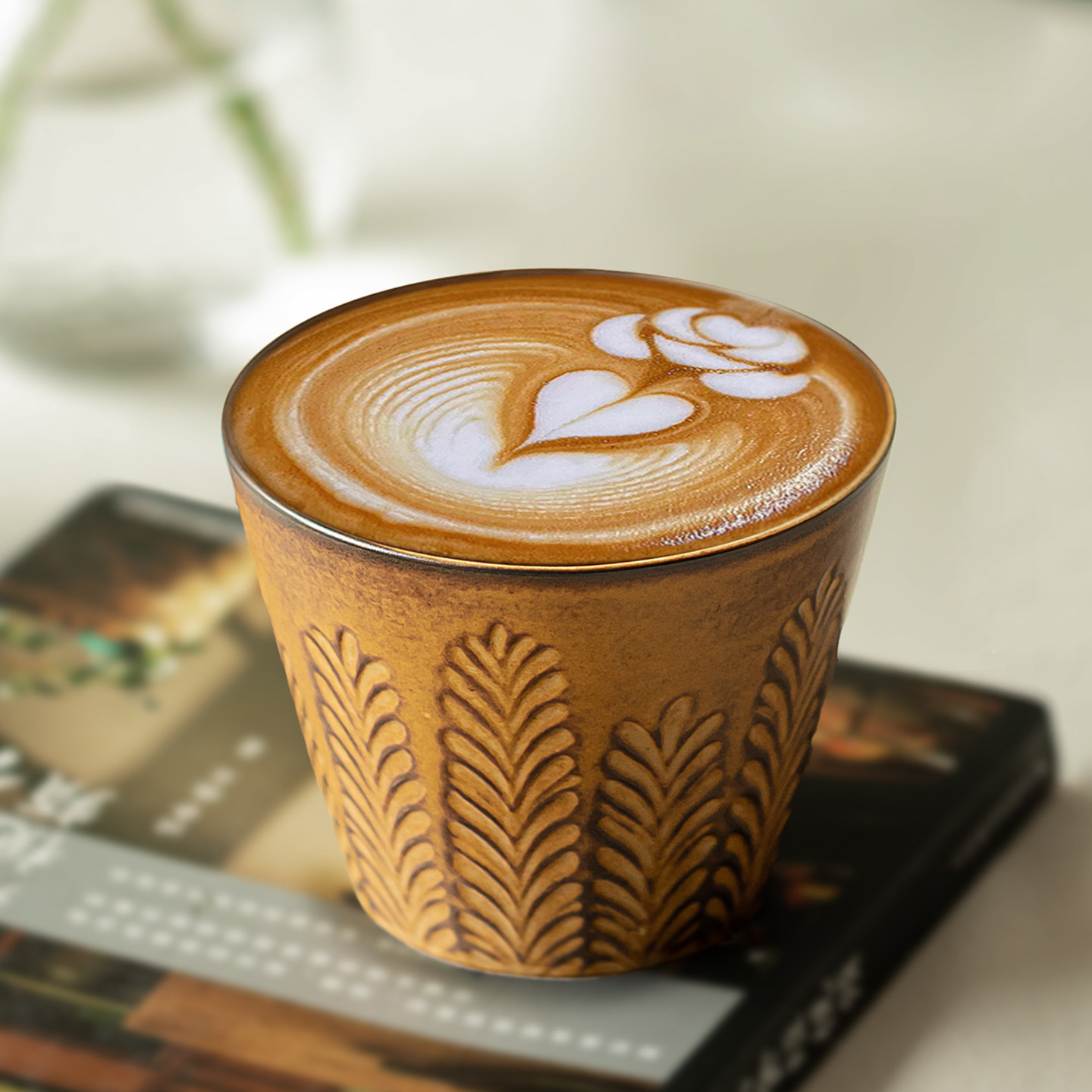 咖啡拉花杯230ml复古窑变手握高颜值手工粗陶设计感家用猪口杯子,餐饮具,咖啡杯,淘宝优惠券,粉丝福利购,淘宝优惠卷