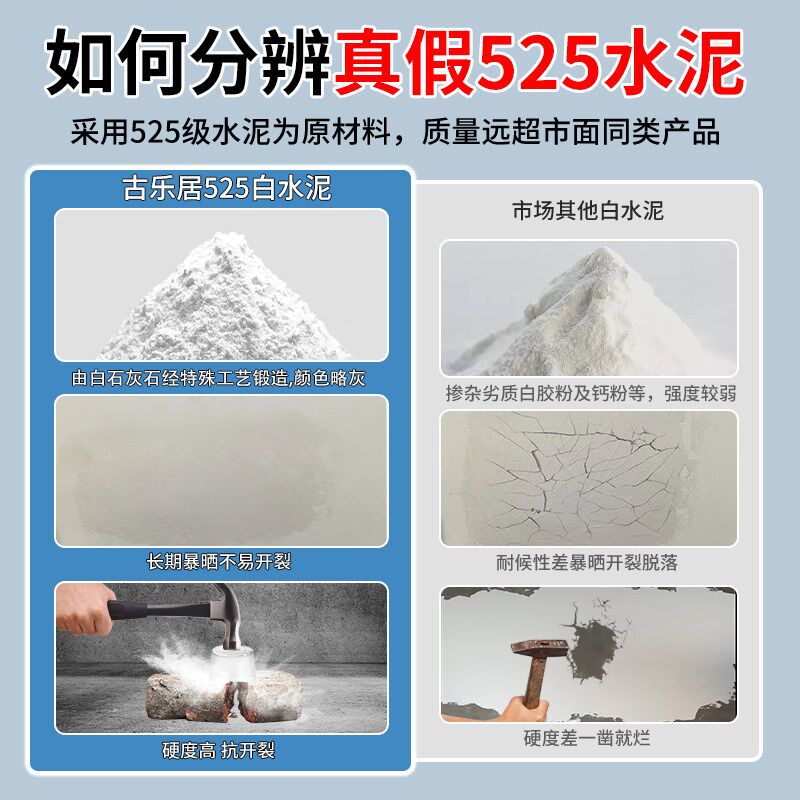 卫生间速干防水白水泥瓷砖缝隙填缝剂厕所水泥地面地漏修补堵漏王