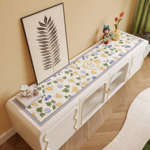 皮革电视柜桌垫桌布防烫隔热长方形台面垫鞋 柜垫防水盖布盖巾桌垫