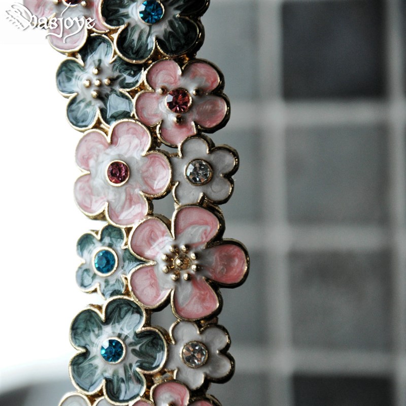 Wasjoye尘香复古欧式单面台镜金属手绘可爱台式公主化妆镜梳妆镜