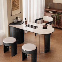 新中式阳台茶桌椅组合现代简约实木白蜡木小户型高端功夫茶台新款