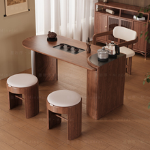 新中式阳台茶桌椅组合现代简约实木白蜡木小户型高端功夫茶台新款