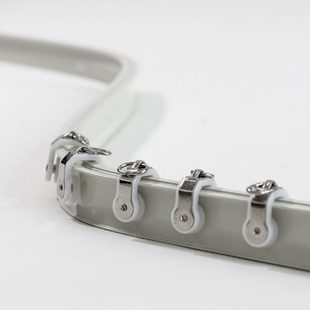 侧装 现简约加厚铝合金弯轨弧形L型U型可弯曲窗帘轨道顶装 窗帘杆