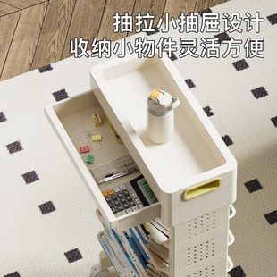 可移动桌边书架家用学生书桌侧边学习用品置物架儿童绘本收纳架子