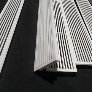 中央空调风口百叶格栅无边框条形风口铝合金风口百叶窗暖气罩