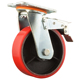灵朗万向轮吨承重轮子带刹车定向轮寸寸工业脚轮重型铸铁轮
