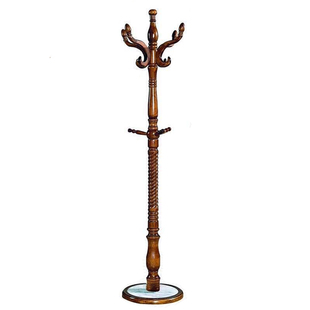 实木衣帽架欧式家用酒店客房卧室客厅落地创意大理石底盘挂衣架子