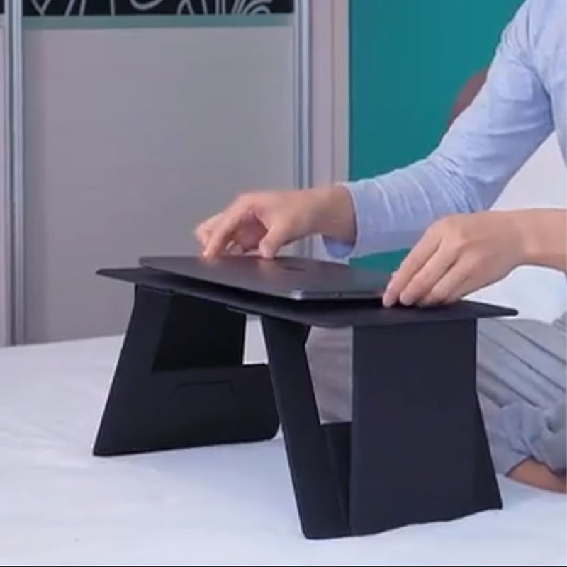 卡片摺叠桌创意轻薄携式面沙发牀上办公车载笔记型电脑平板支架