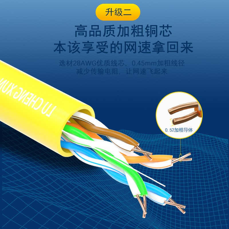 室内超5五类无氧铜电脑屏蔽网线防水延长线网络线宽带线00米整箱