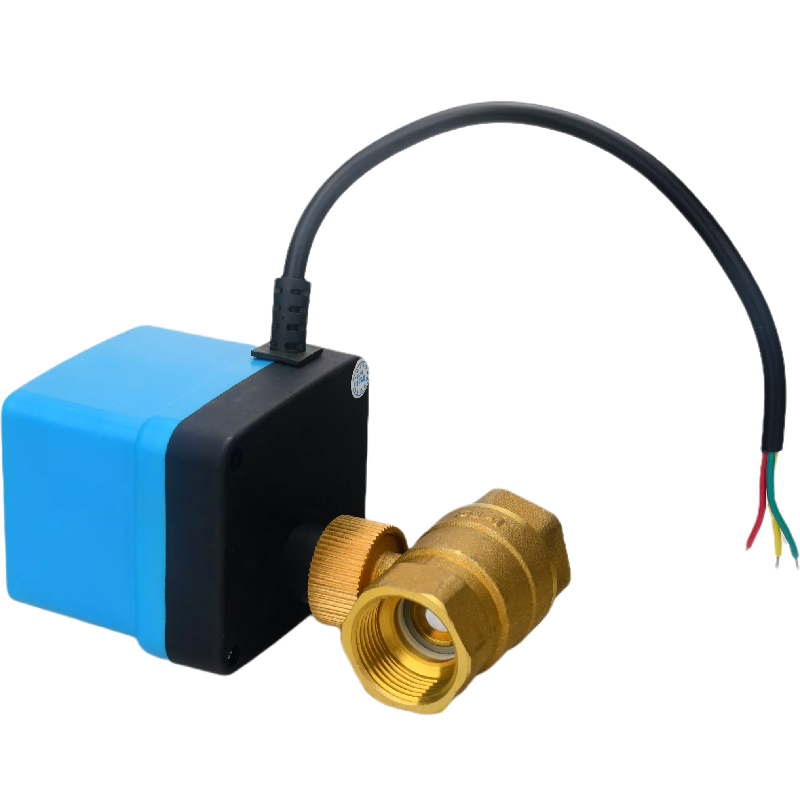 黄铜电动二通球常闭常式电动水关DN15 20  DC2V