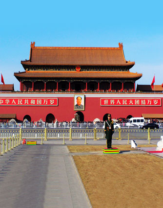 2022照相馆影楼摄影背影布幕布PP纸绢布艺术布挂拍天安门CM-2161