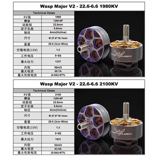 in致盈动力黄蜂少校二代 穿越机寸无刷电机动力F