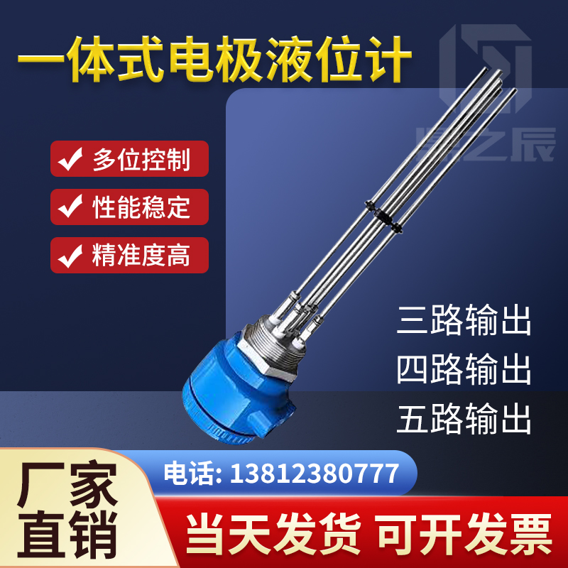 一体式电极式液位计PLC型水位开关3S液位控制器4S电极监视器感测