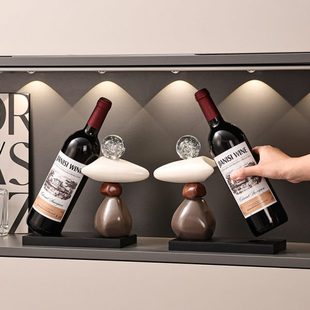 端大气家居客厅餐边柜酒柜陶瓷装 时来运转酒架摆件2024新款 饰品