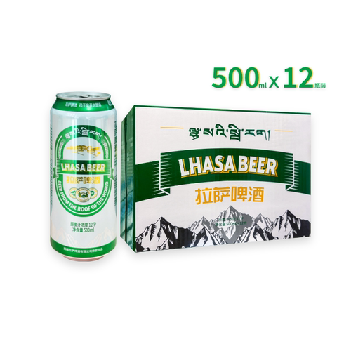 拉萨啤酒白色听装500ml酒精度4.1