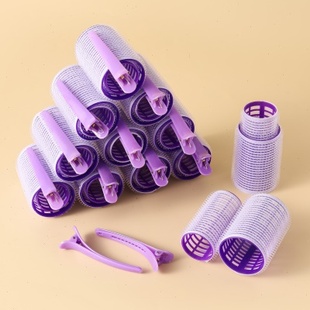 36件套卷发筒带夹子套装塑料八字刘海卷空气刘卷发器自粘美发魔术