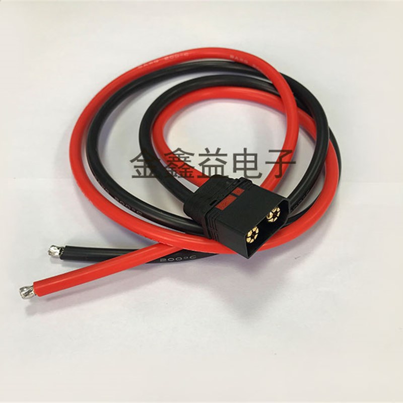 航模电子QS8-SQS10-S防打火插头线植保无人机6AWG-12AWG硅胶线