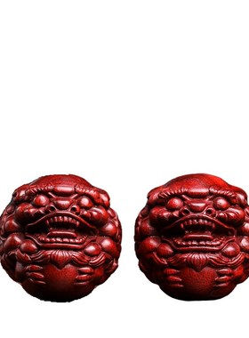 天然紫檀玉檀绿檀木貔貅保健球木雕手把件摆件转运文玩小摆件