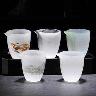 琉璃公道杯功夫茶具分茶器家用茶道茶台办公茶海简约轻Y奢大号公