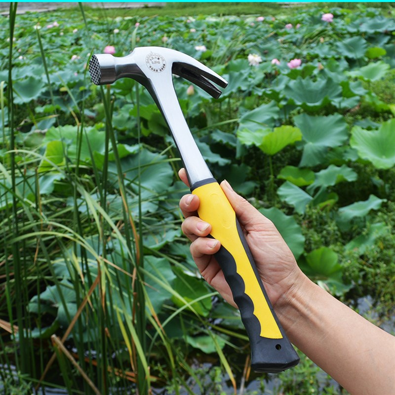 麻面实心一体羊角锤 木工锤 不掉头锤子 连体锤子铁榔头 强磁钉锤