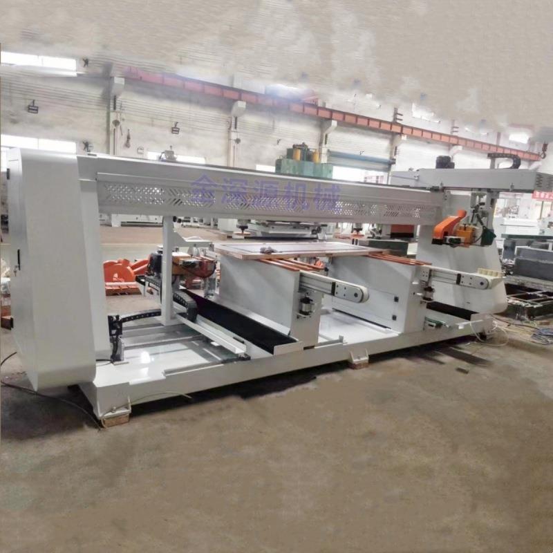 广东数控全自动木工台锯机械锯机推台切割四面锯通过式木门四边锯