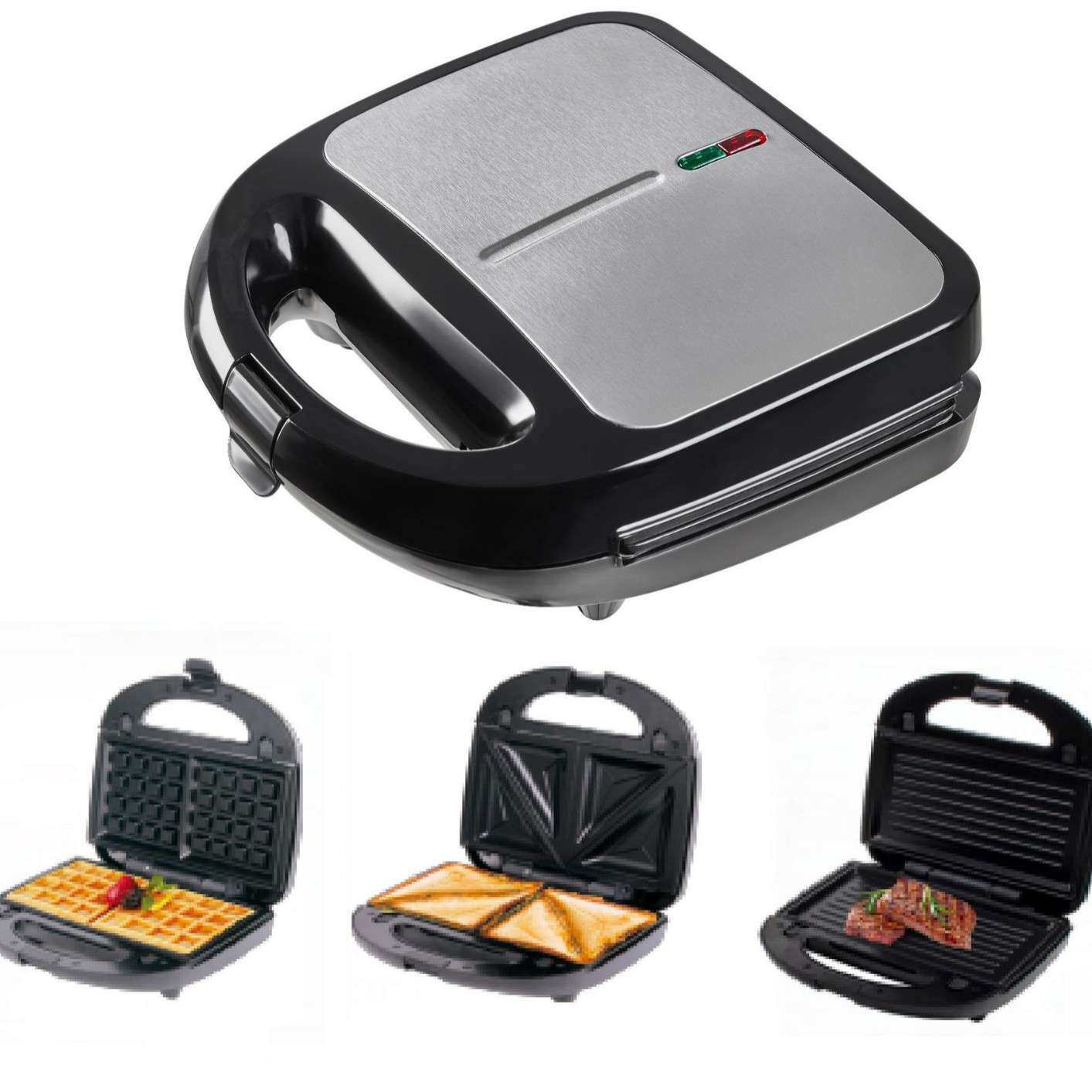 可拆卸三合一三明治机三合一三明治机可拆卸早餐机