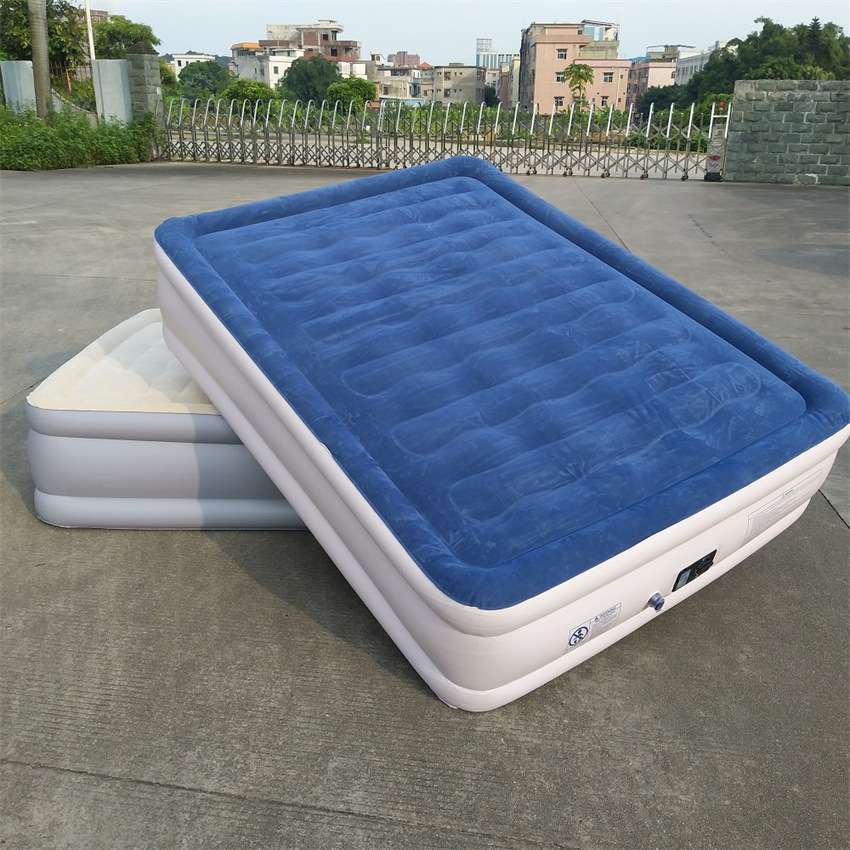 户外旅游露营折叠充气床垫植绒加厚内置电泵床单双人充气沙发床