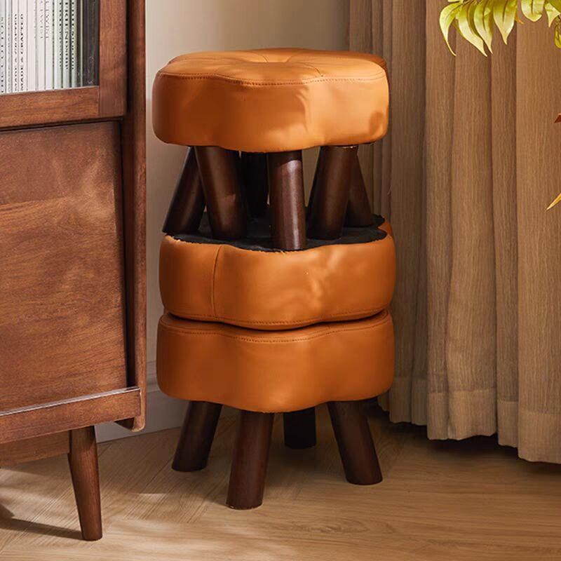 凳子家用矮凳客厅沙发凳实木板凳门口换鞋凳创意软包坐凳简约皮凳