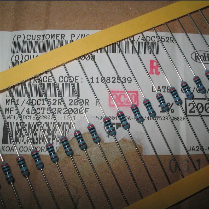 日本 KOA 200R 0.25W 1%精密金属膜电阻(10个2元)