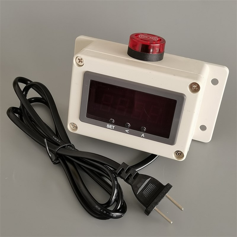 电子数显自动计时报警器工作定时器倒记时工业时间仪表提醒声光