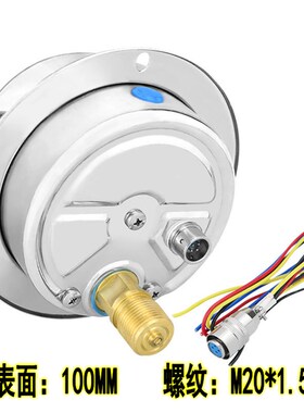 YNXC-100ZT轴向带边耐震电接点压力表真空表抗震防震0-25MPA油压