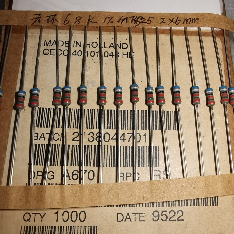 10个4元PHILIPS 68K 1% MRS25 六环精密音频电阻2X6MM