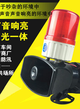 工业大功率声光报警器 警示灯蜂鸣器60W 高分贝喇叭130分贝AC220V