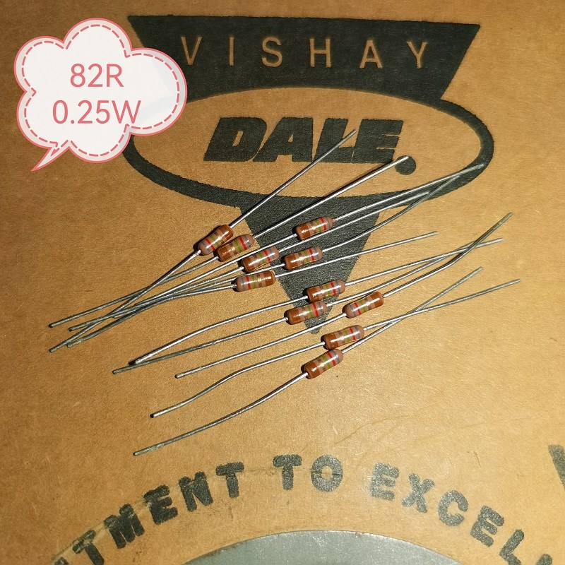 10个3.5元 老美国 DALE 82R 0.25W 粗铜脚 发烧电阻
