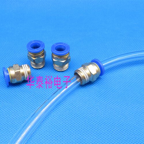 点胶机 点胶阀 压力桶进气进胶气管接头6MM8MM管快速可穿过接头