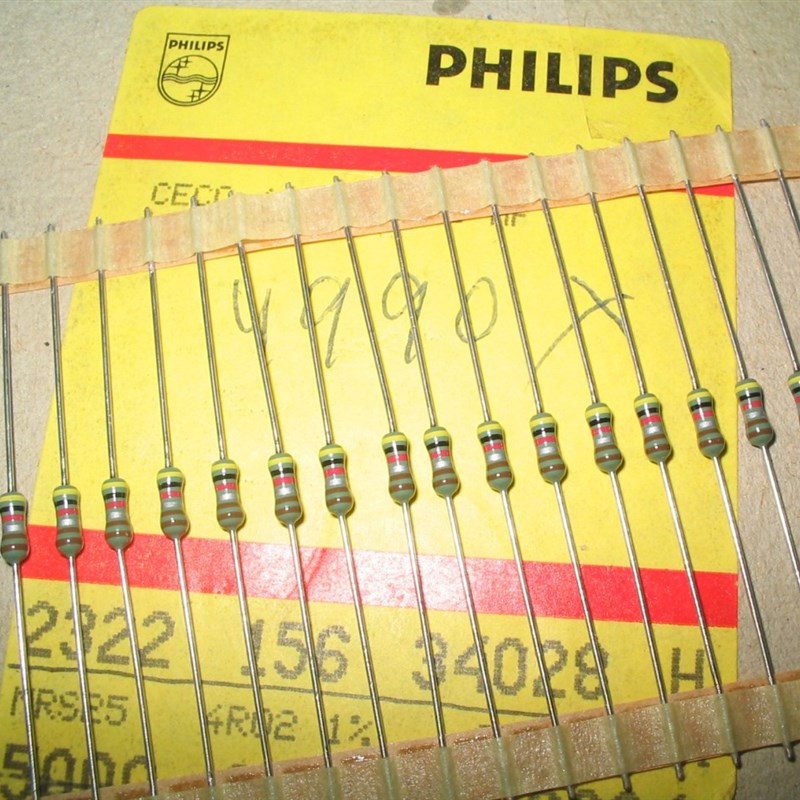 10个4元PHILIPS 4.02R 1% 代4R MRS25 六环精密音频电阻