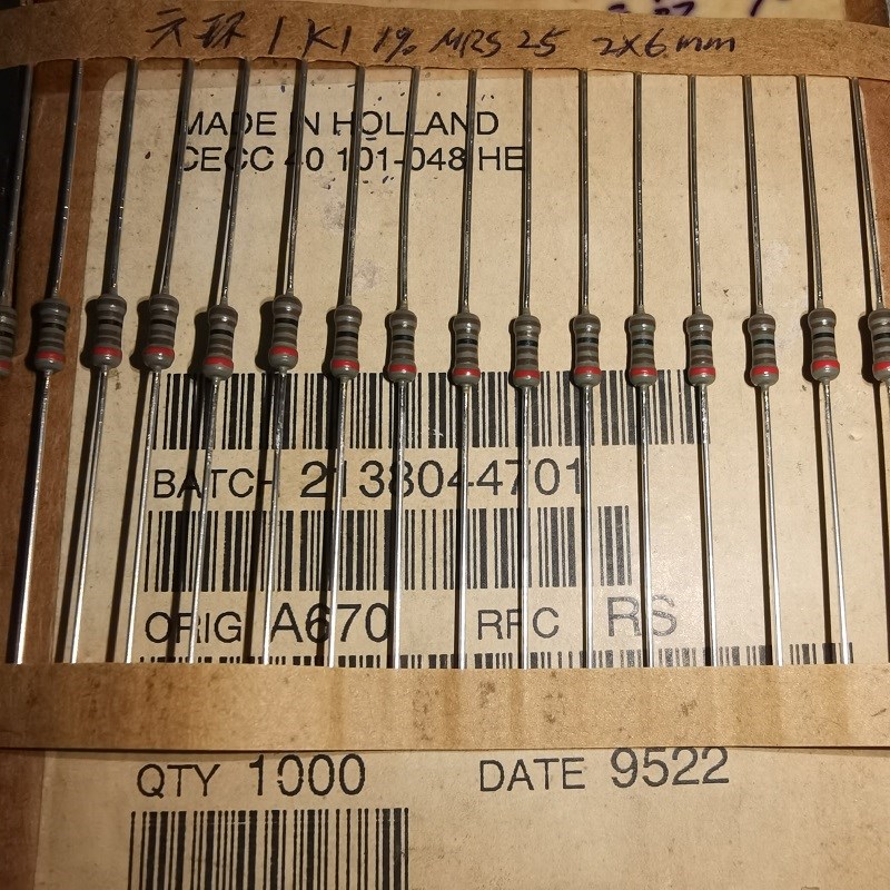 10个4元PHILIPS 1.1K 1% MRS25 六环精密音频电阻2X6MM