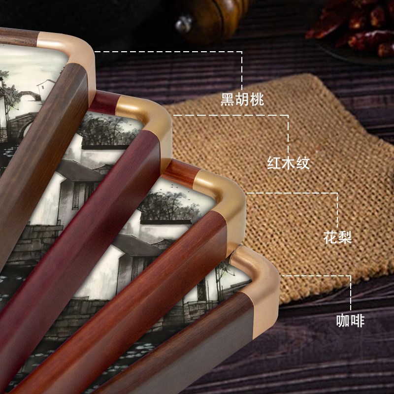 圆角框 国画油画字画画框 实木楸木框一米价格任意尺寸定制