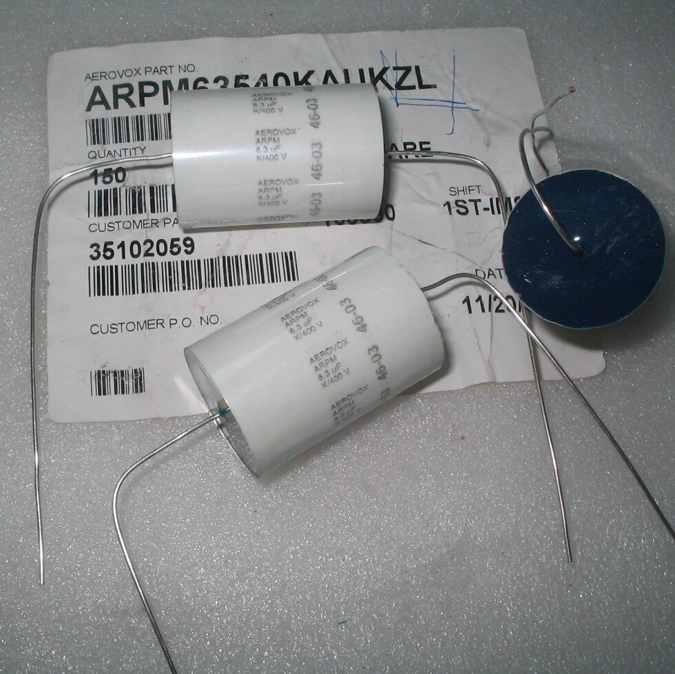 美国 AEROVOX 6.3uf 400V代 6.8UFMKP胆机铜脚偶合分频电容