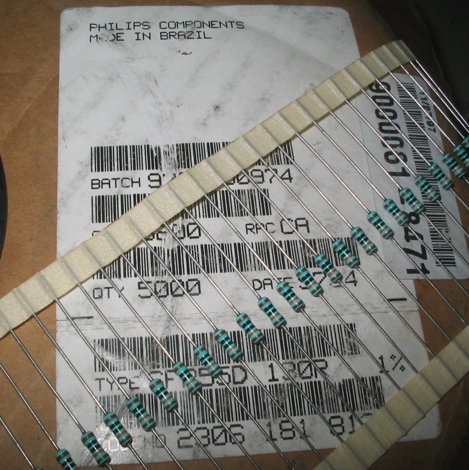 10个3.5元PHILIPS  130R 发烧电阻0.25W体积0.4W规格