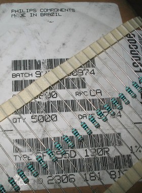 10个3.5元PHILIPS  130R 发烧电阻0.25W体积0.4W规格