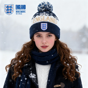 【官方正版】英格兰国家队 | 秋冬拼色针织帽复古保暖英伦风