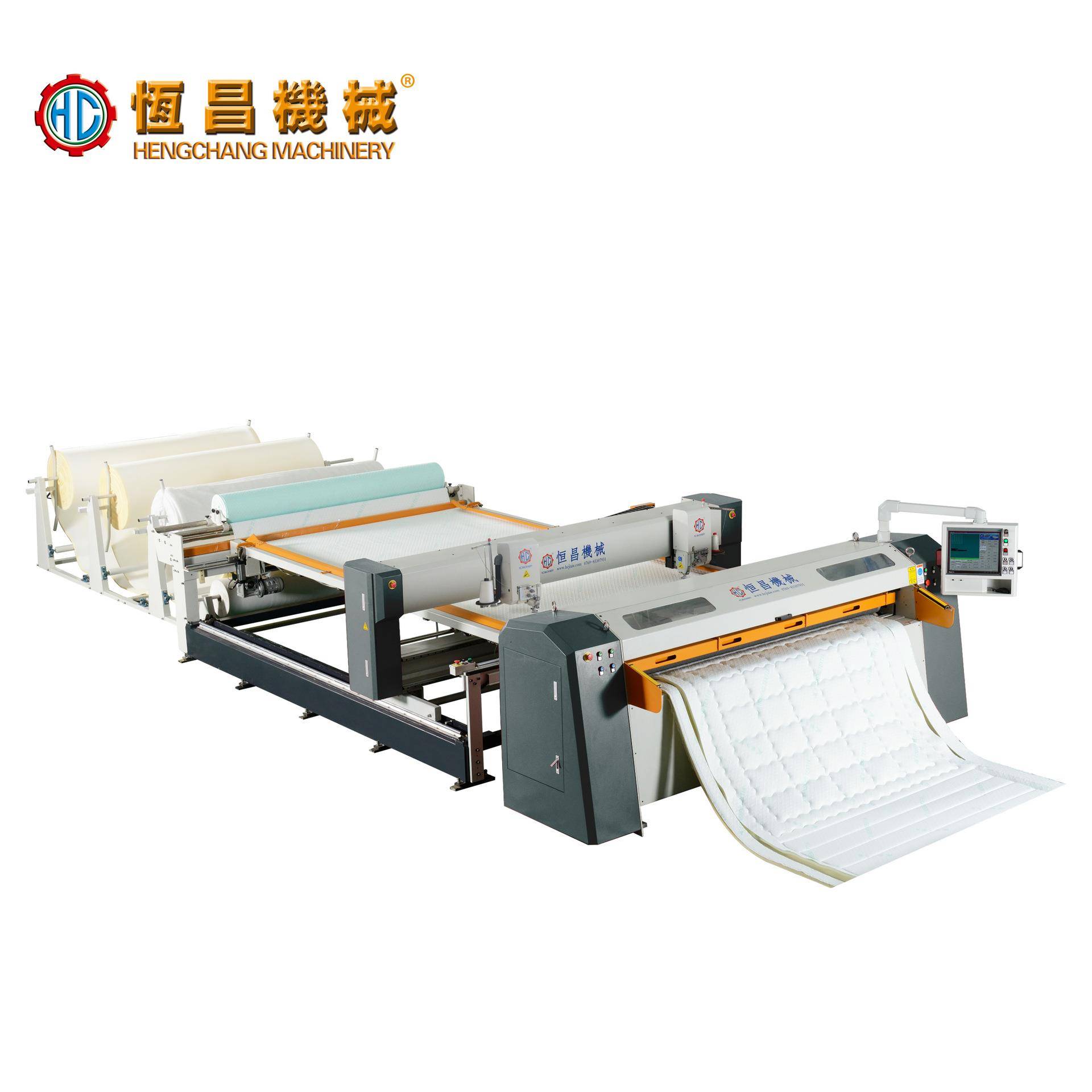 双头绗缝机独立式大图案床垫、棉被电脑绗花机