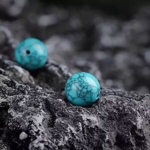 菱镁矿网花绿松石散珠乌兰花单珠珠子手串配珠单颗星月菩提配饰