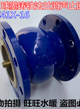 HC41X-16球墨铸铁法兰消声止回阀管道法兰立式止回阀单向阀DN100