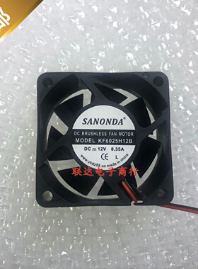 全新SANONDA 6025 12V 0.35A 机箱电源散热风扇 KF6025H12B