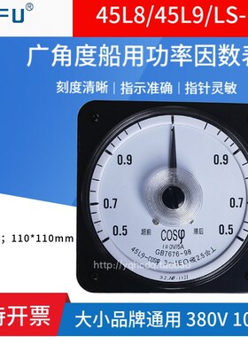 45L8/45L9/LS-110/2101/2108广角度船用指针功率因数表超前滞后表